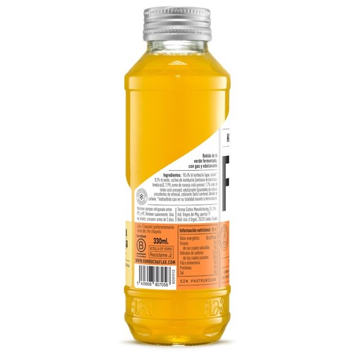 FLAX Te kombutxa Orange Fantasy Km0 en ampolla