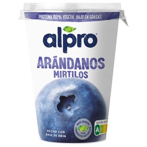 Producto vegetal de soja con arándanos