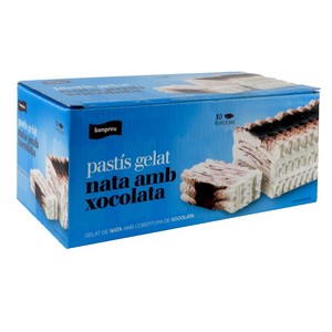 BONPREU Pastel helado sabor de nata con chocolat