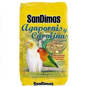 SANDIMAS Menjar complet per a Agapornis i Carolines 1 kg