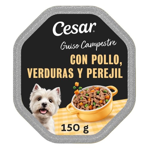 CESAR Menjar d'estofat camperol de pollastre per a gos