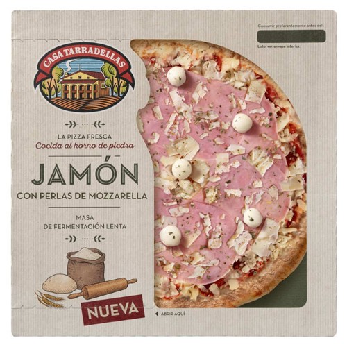 CASA TARRADELLAS Pizza fresca de pernil i mozzarella