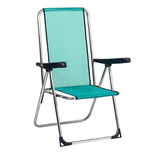 ALCO Cadira de platja reclinable de color turquesa