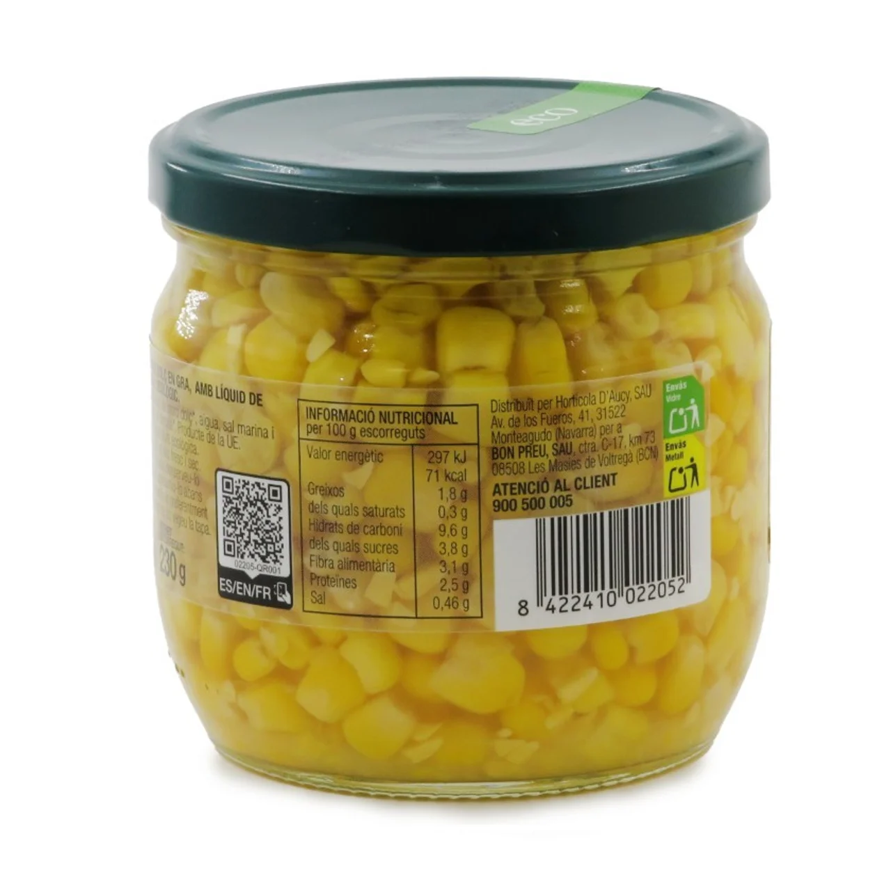 BONPREU Maíz dulce ecológico