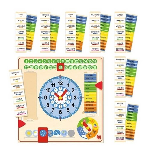 GOULA Rellotge & calendar fusta educatiu