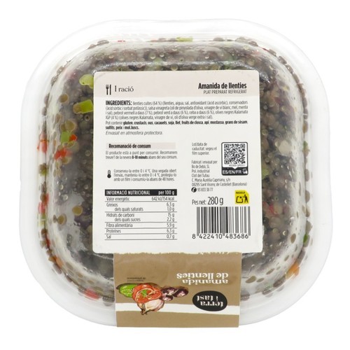 TERRA I TAST Amanida de llenties