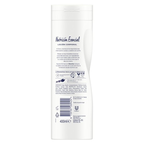 DOVE Loció corporal Nutrició Essencial