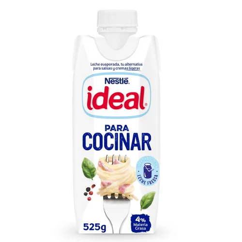 Leche evaporada para cocinar