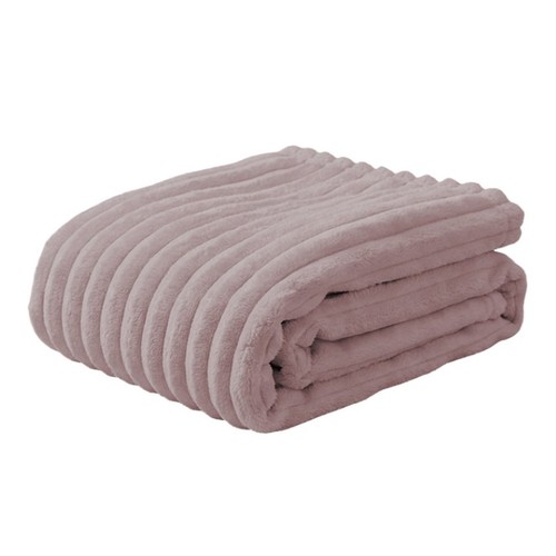 KIANDU Manta franela ratlles rosa 160x230