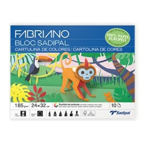 SADIPAL Bloc de cartulines de colors Fabriano