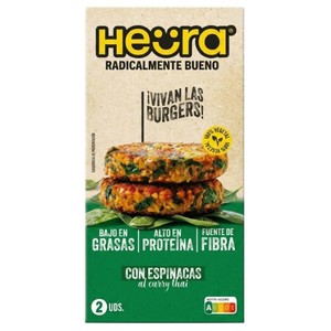 Burger de espinacas y curry thai