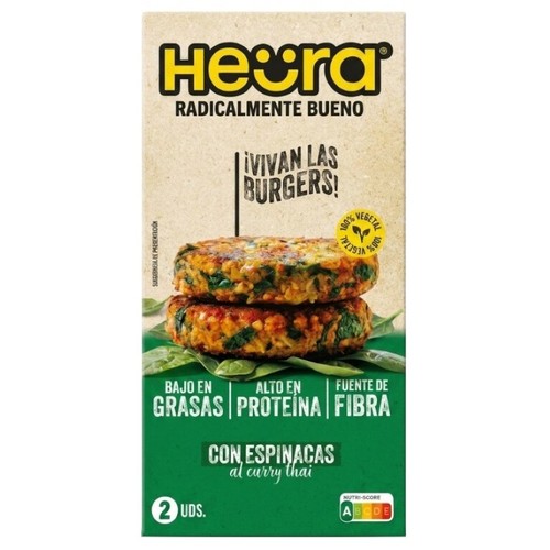 HEURA Burger d'espinacs i curry thai
