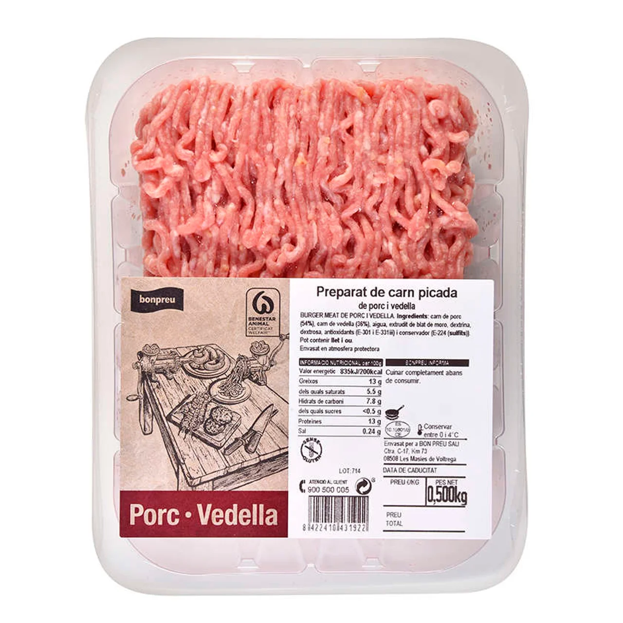 BONPREU Preparado de cerdo y ternera