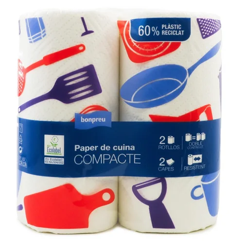 BONPREU Servilletas de papel blancas 30x30cm  100 uds.