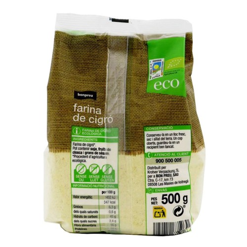 BONPREU Farina de cigró sense gluten ecològica