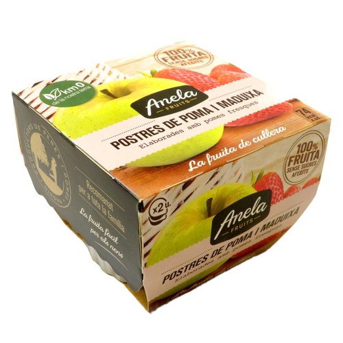 ANELA FRUITS Postres de poma i maduixa