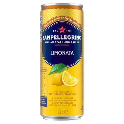SAN PELLEGRINO Aigua amb gas amb gust de llimona en llauna