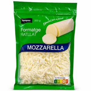 BONPREU Formatge ratllat mozzarella 200 g