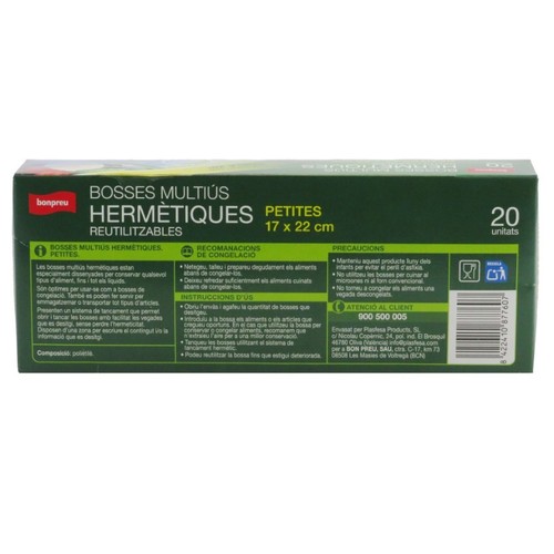 BONPREU Bossa hermètica petita 17x22 cm