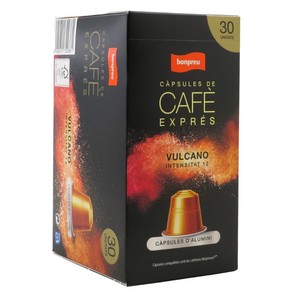 BONPREU Cápsulas de café Vulcano Intensidad 12