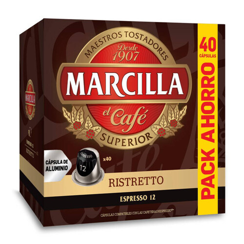 MARCILLA Càpsules de cafè Ristretto