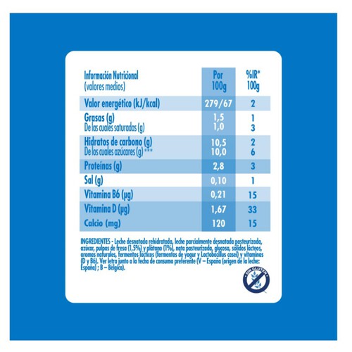 ACTIMEL Iogurt per beure de maduixa i plàtan