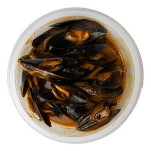 Mejillón cocido con salsa de curry