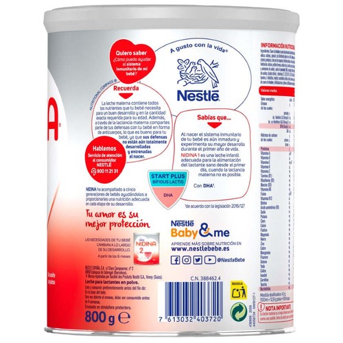 NIDINA 1 Llet per a lactants en pols