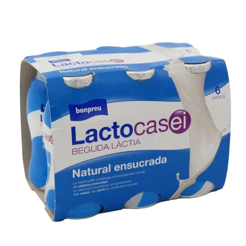 BONPREU Bebida láctea de fresa y plátano Lactocasei