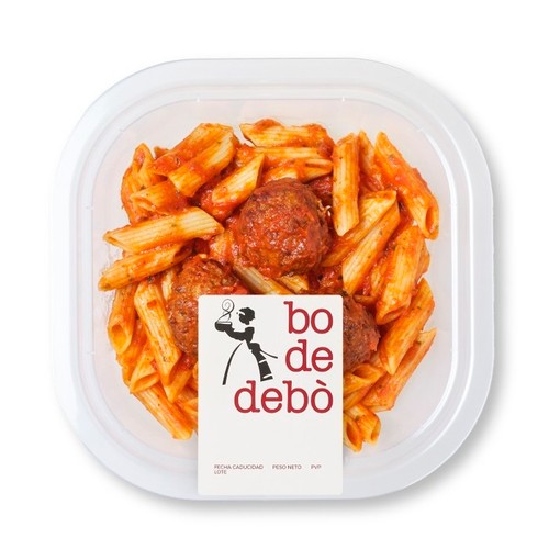 BO DE DEBÒ Macarrons amb tomàquet i mandonguilles