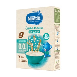 Papilla de crema de arroz sin gluten