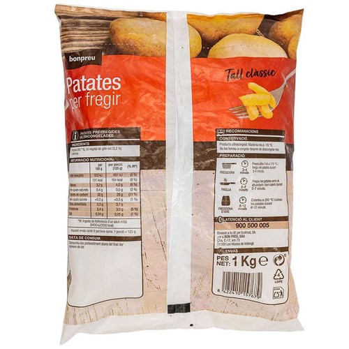 BONPREU Patates per fregir tall clàssic