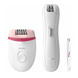 Imagen de PHILIPS Pack depiladora + depiladora mini + pinces