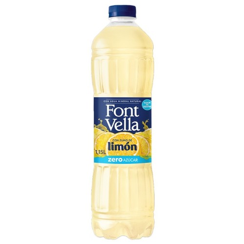 FONT VELLA Aigua amb suc de llimona zero 1,15 L en ampolla