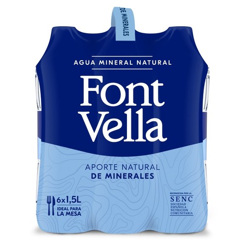 FONT VELLA Aigua mineral natural 6x1,5 L
