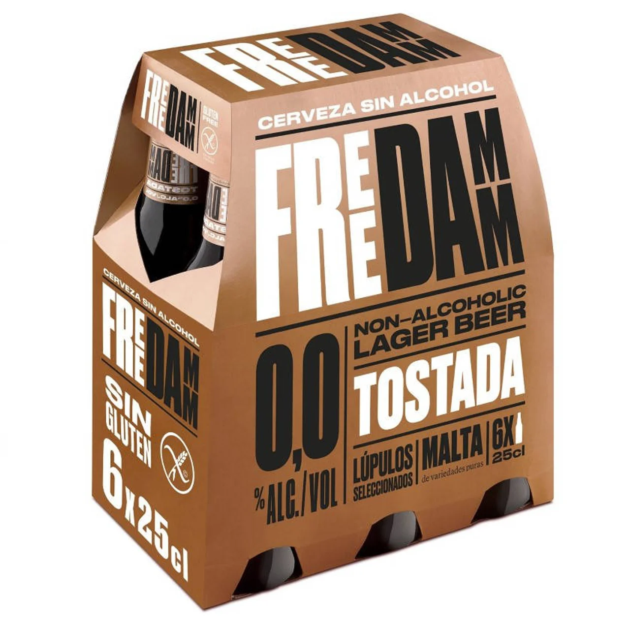 Cerveza tostada sin alcohol 6 x 25 cl en botella