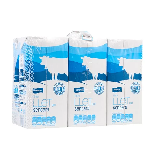 BONPREU Leche desnatada 6x1L en cartón