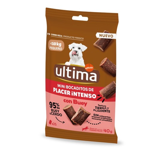 ULTIMA Snack Mini Bocaditos de bou per a gos