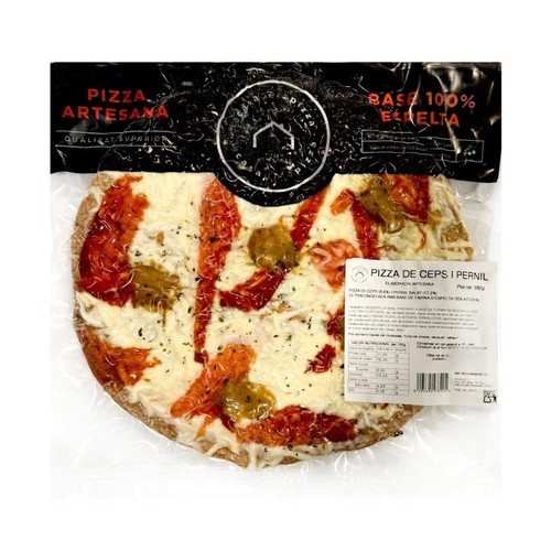 LA CASA DE LA PIZZA Pizza d'espelta de pernil i ceps