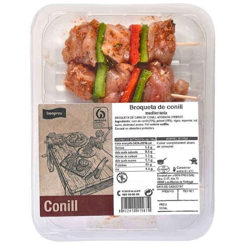 BONPREU Broqueta de conill mediterrània