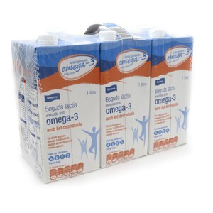 BONPREU Bebida láctea enriquecida con Omega-3 6x1L 6L