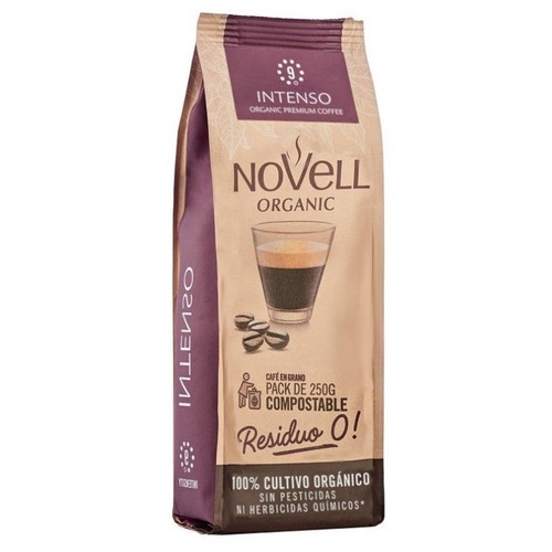 NOVELL Cafè en gra natural Intens ecològic