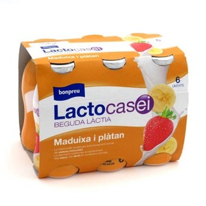 BONPREU Bebida láctea L-Casei fresa y plátano