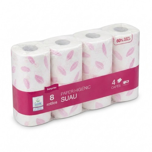 BONPREU Paper higiènic suau 4 capes 8 un.