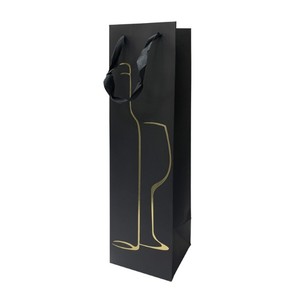 Bolsa para botella de vino Negro