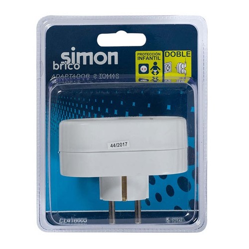 SIMON BRICO Adaptador de 2 preses 16A 250V