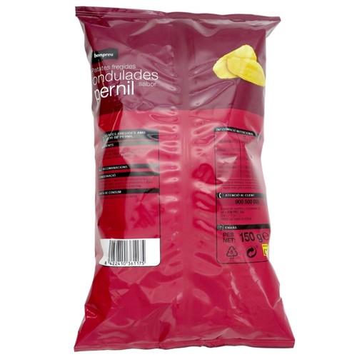 BONPREU Patates ondulades sabor de pernil