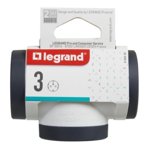 LEGRAND Adaptador triple entrada lateral