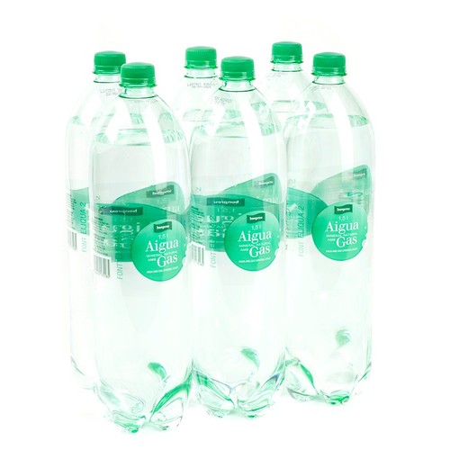 BONPREU Aigua amb gas 6x1,5 L