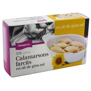 Imagen de BONPREU Calamarsons farcits en oli de gira-sol